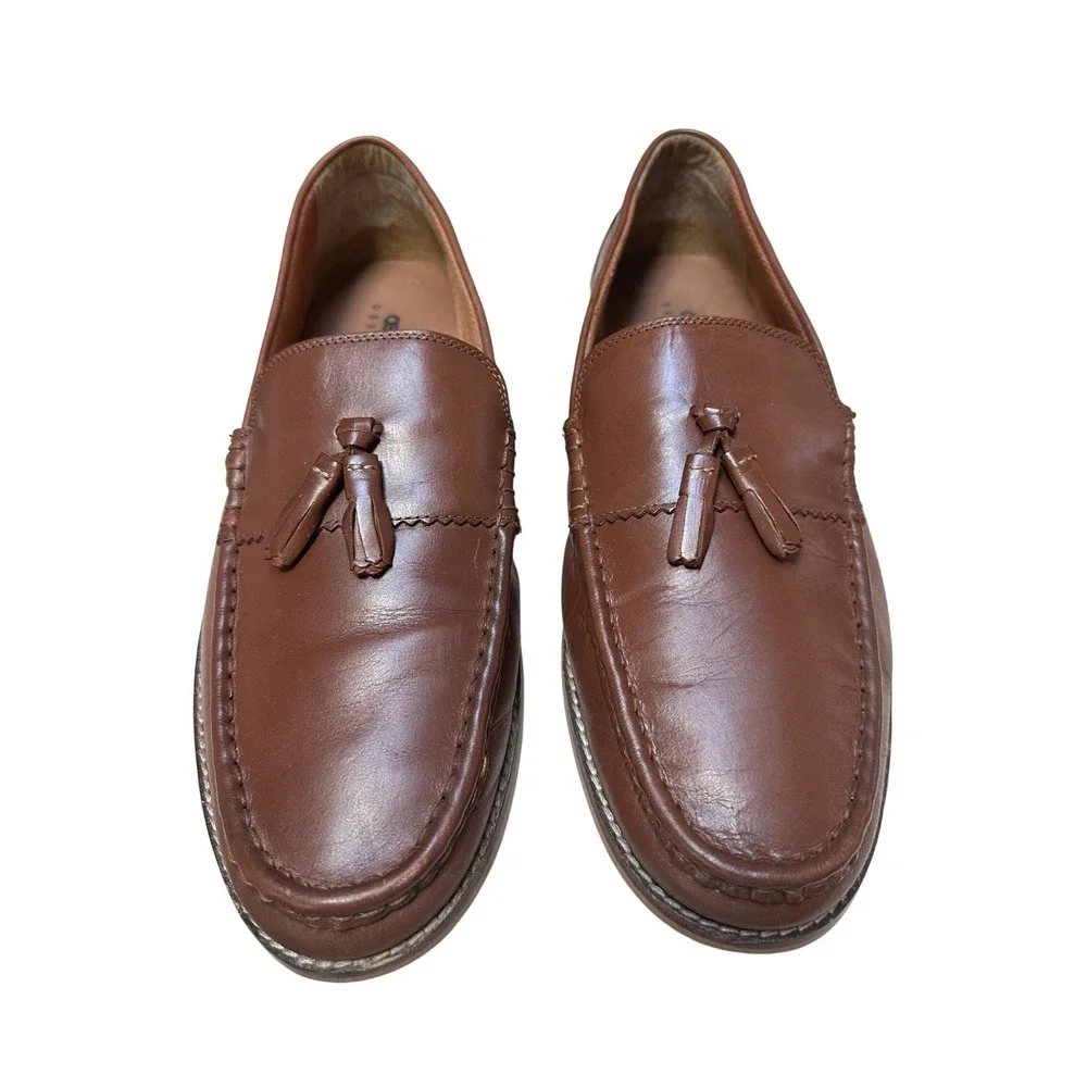 ASOS Design Mens Leather Tassel Loafers Brown Size 14 112658727 Preppy Business